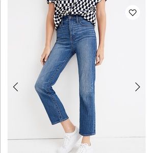 Madewell classic straight jeans in Fawn wash